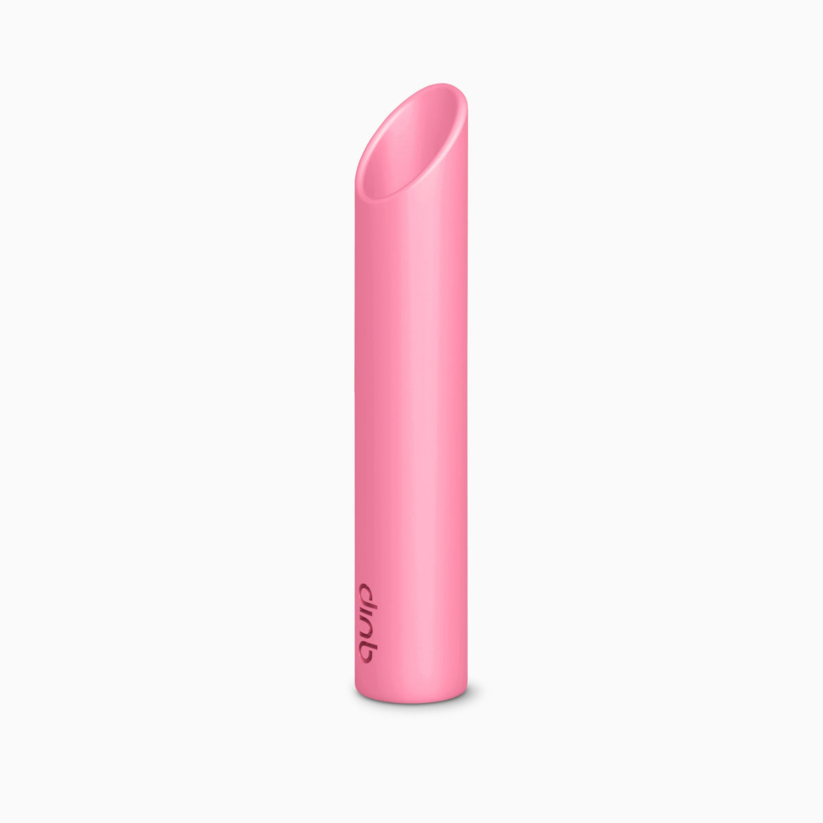A pink plastic travel cover mount for Sonic Brushes, designed to protect and display the brush, shown against a white background.